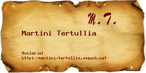 Martini Tertullia névjegykártya